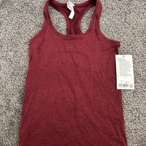 Lululemon Athletica Red Fitted Tank Top